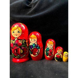 Nesting dolls handmade hand-painted hand carved